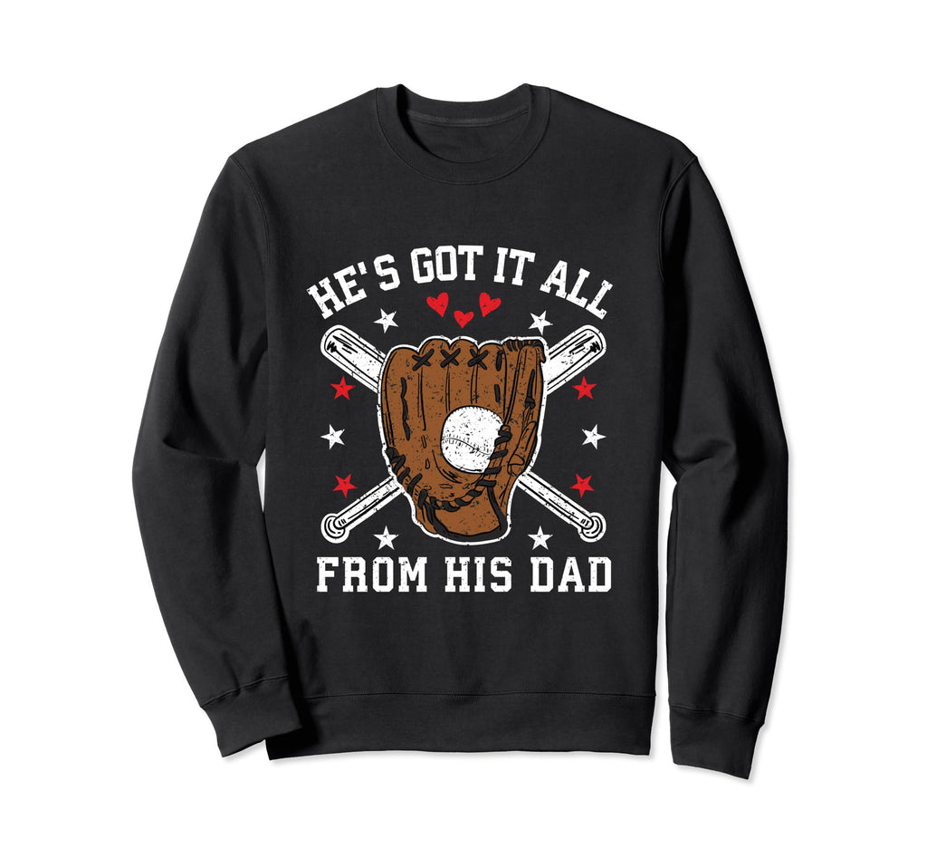 Baseball Dad Designs Sweatshirt - Novelty Apparel for Adults - T-Shirt, Sweatshirt, Hoodie