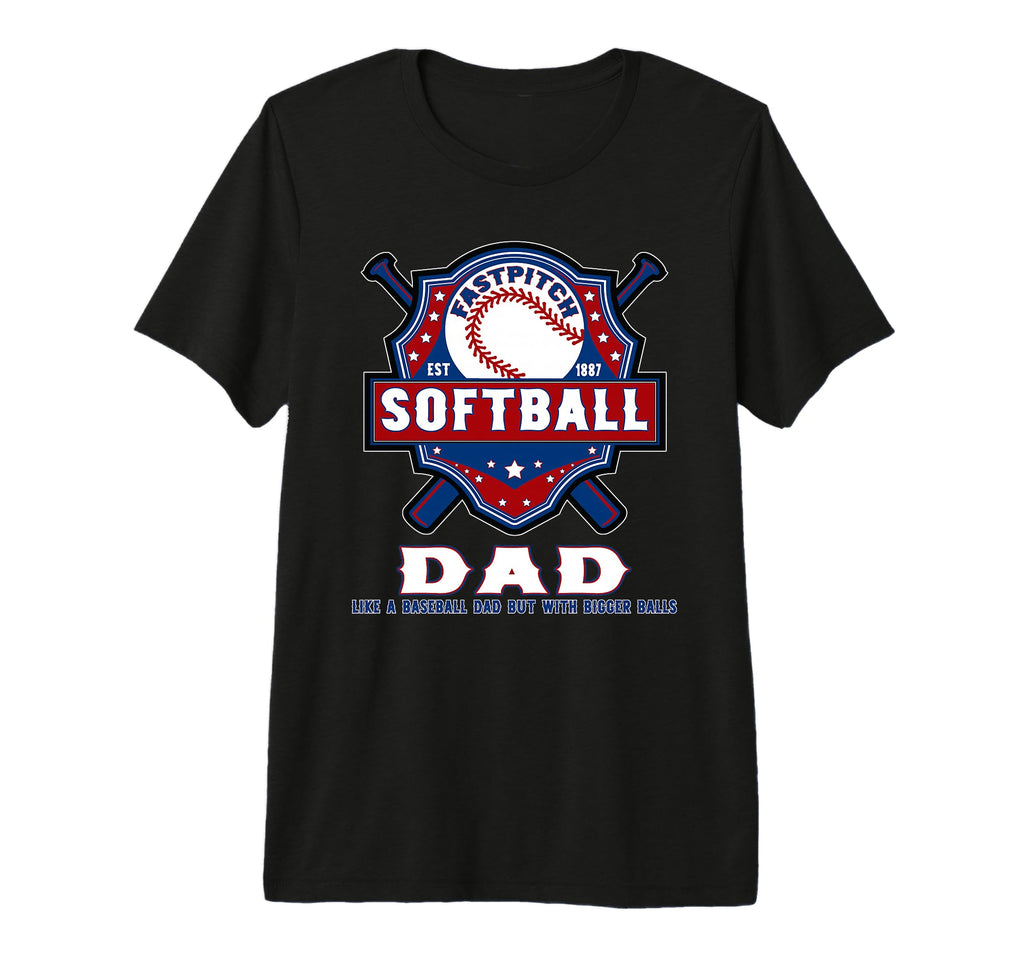 Mens Funny Softball Dad Like Baseball Dad T-Shirt - Unique Graphic Unisex - T-Shirt, Sweatshirt, Hoodie