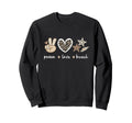 Leopard Peace Love Beach Summer Sweatshirt - Minimalist Print Men Women - T-Shirt, Sweatshirt, Hoodie