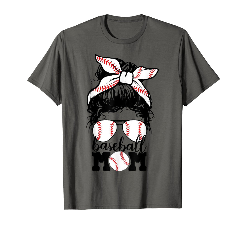 Mom Life Baseball Mom Life Messy T-Shirt - Aesthetic Graphic for Adults - T-Shirt, Sweatshirt, Hoodie