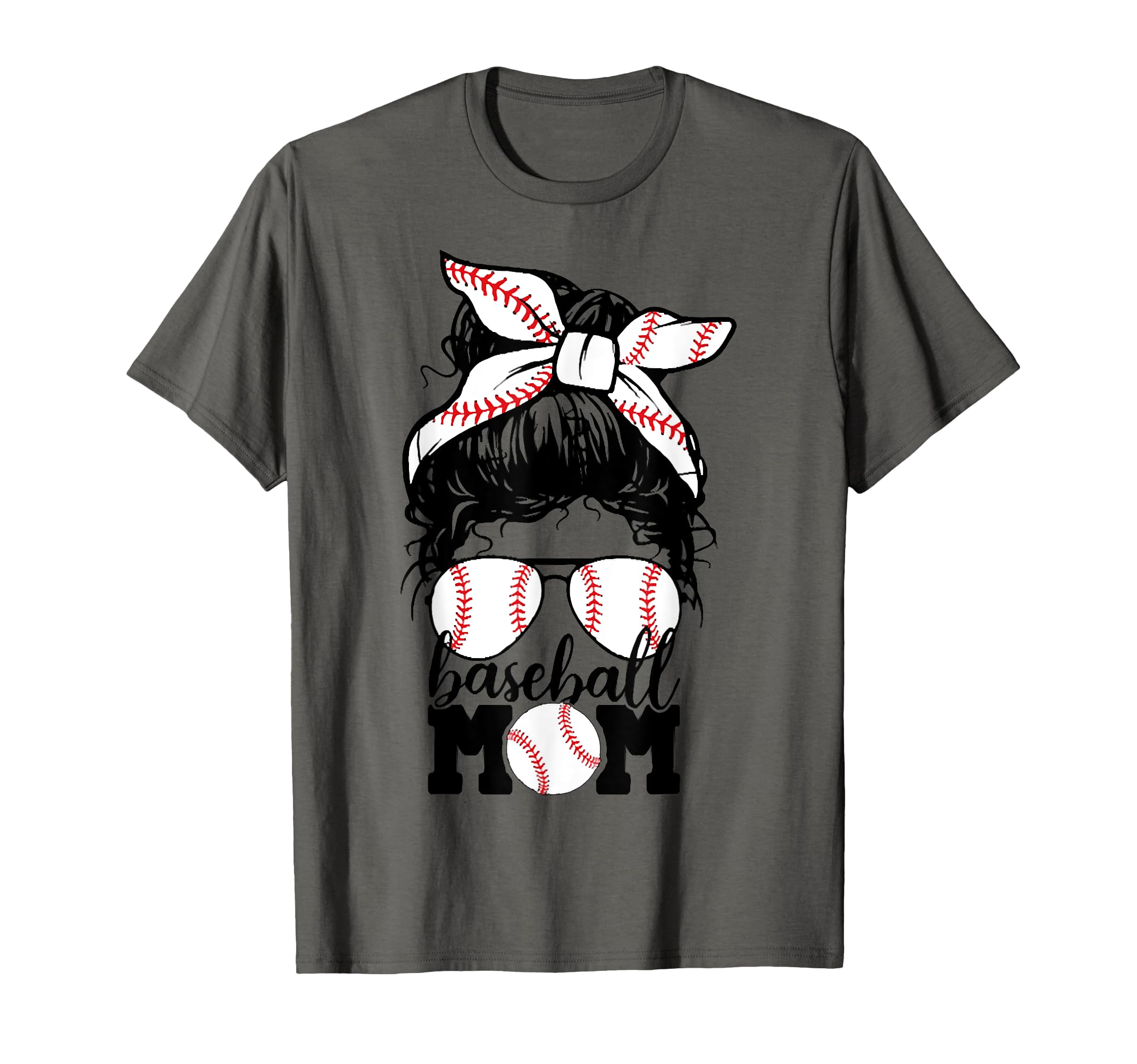 Mom Life Baseball Mom Life Messy T-Shirt - Aesthetic Graphic for Adults - T-Shirt, Sweatshirt, Hoodie