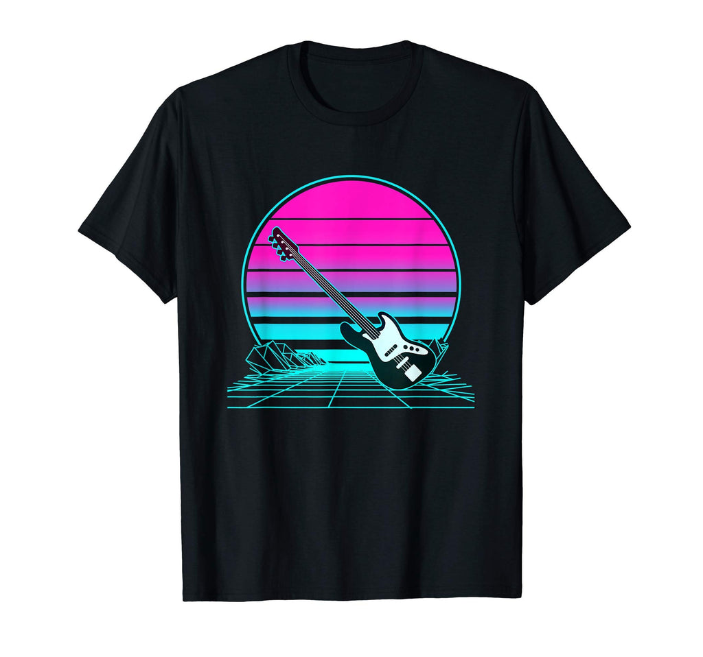 Sunset Bass Guitar T-Shirt - Custom Art Print Men Women - T-Shirt, Sweatshirt, Hoodie