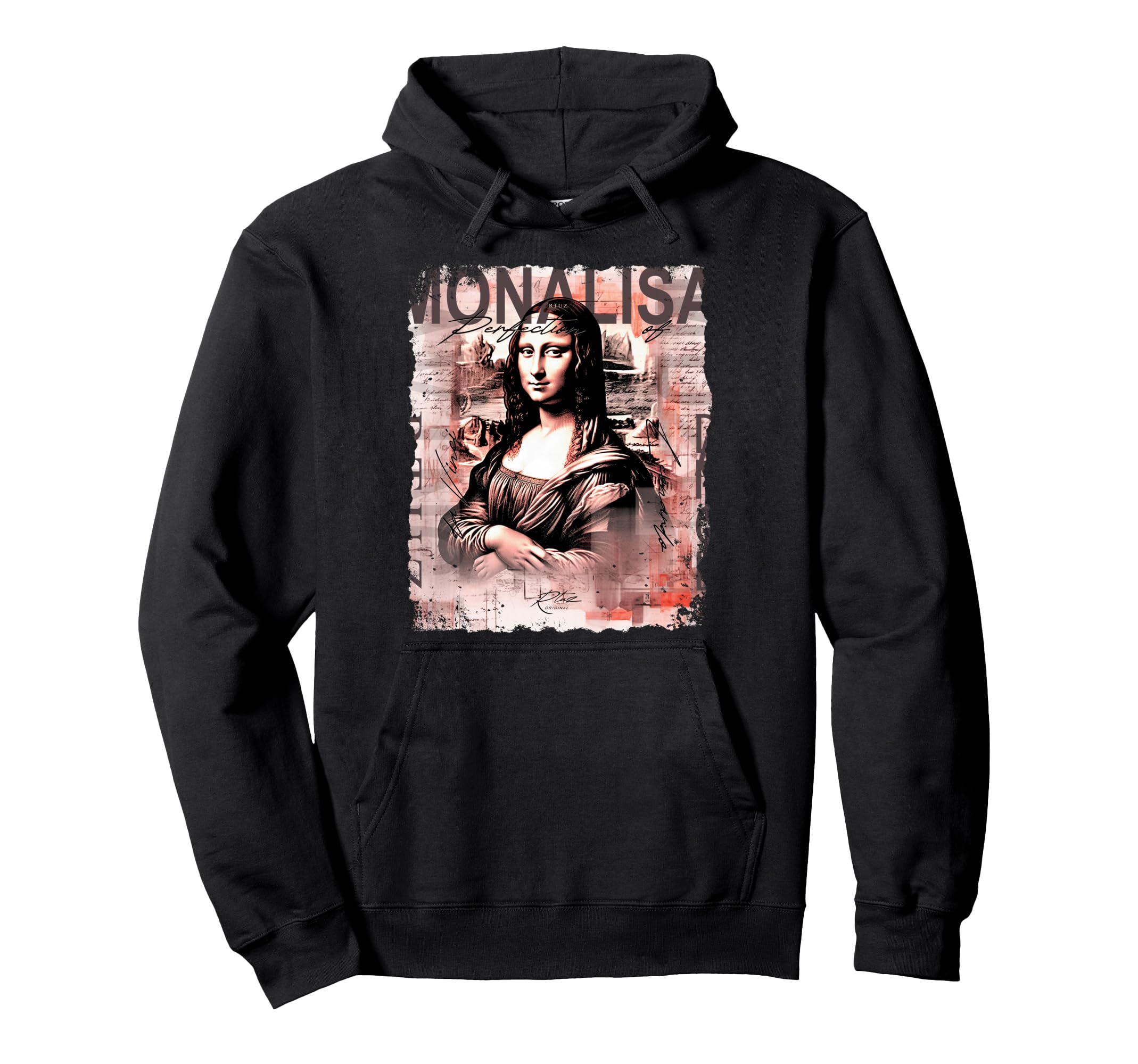 Mona Lisa Aesthetic Y2K Streetwear Hoodie - Minimalist Print Unisex - T-Shirt, Sweatshirt, Hoodie