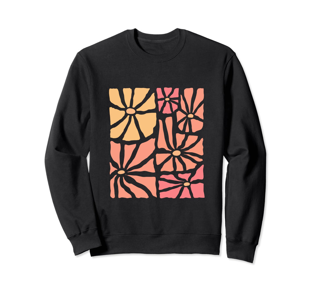 Boho Floral Bohemian Flowers Sweatshirt - Casual Everyday Wear for Adults - T-Shirt, Sweatshirt, Hoodie