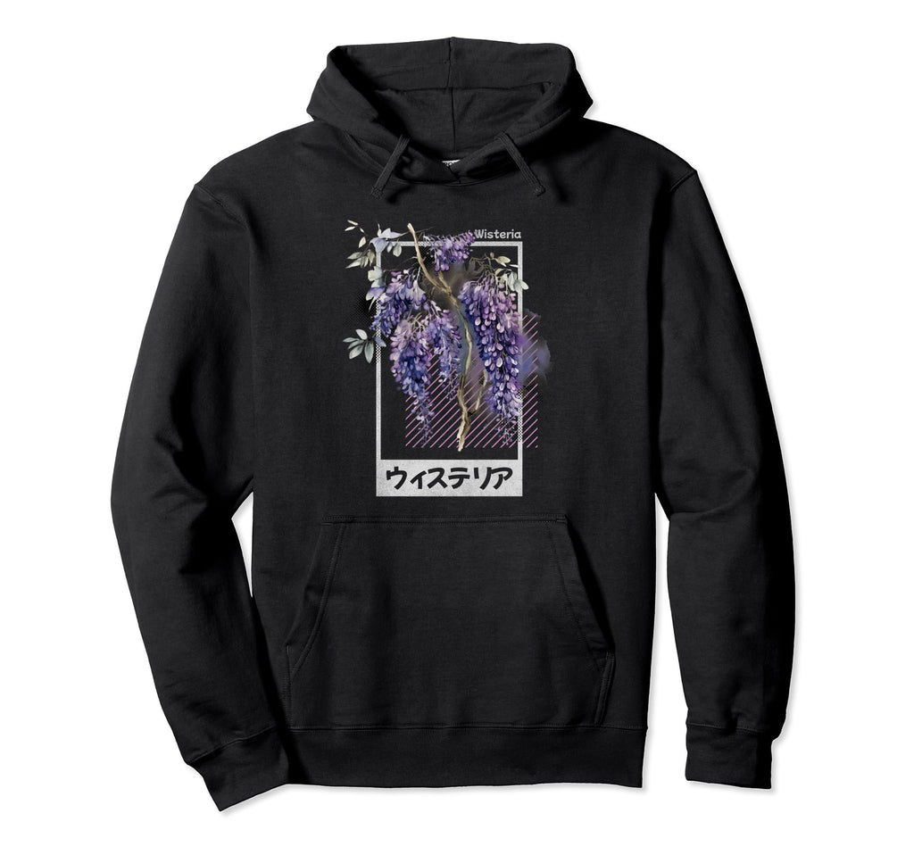 Wisteria Anime Japanese Ukiyo E Hoodie - Casual Everyday Wear for Adults - T-Shirt, Sweatshirt, Hoodie
