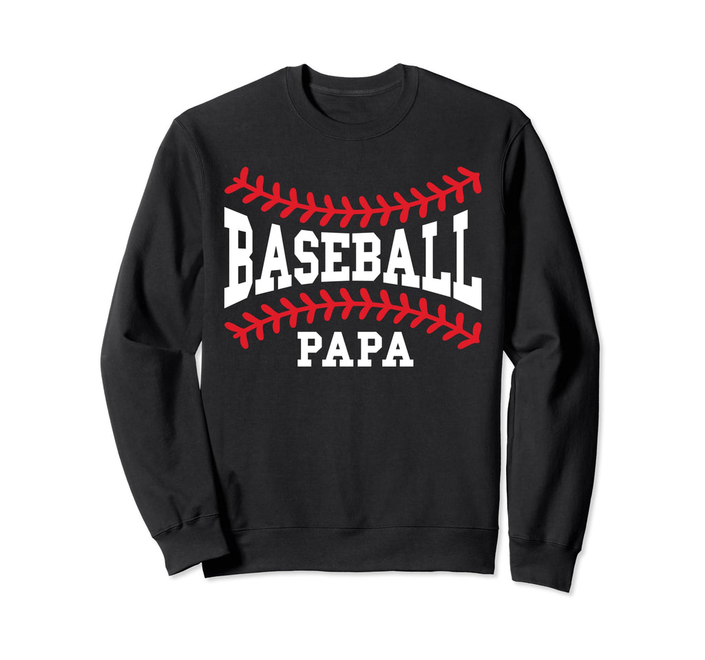 Baseball Papa Laces Little League Sweatshirt - Custom Art Print for Adults - T-Shirt, Sweatshirt, Hoodie