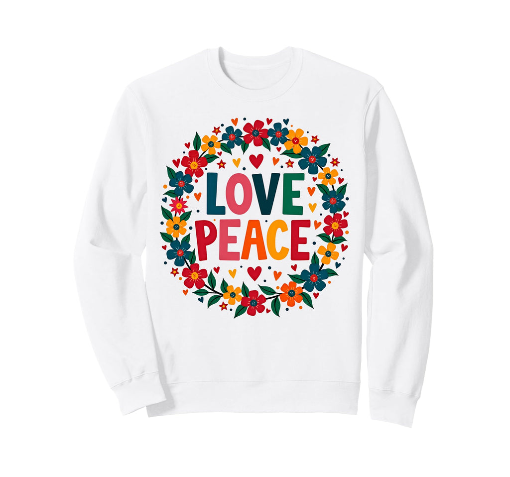 60S 70S Flower Power Groovy Love Sweatshirt - Novelty Apparel for Adults - T-Shirt, Sweatshirt, Hoodie