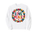 60S 70S Flower Power Groovy Love Sweatshirt - Novelty Apparel for Adults - T-Shirt, Sweatshirt, Hoodie