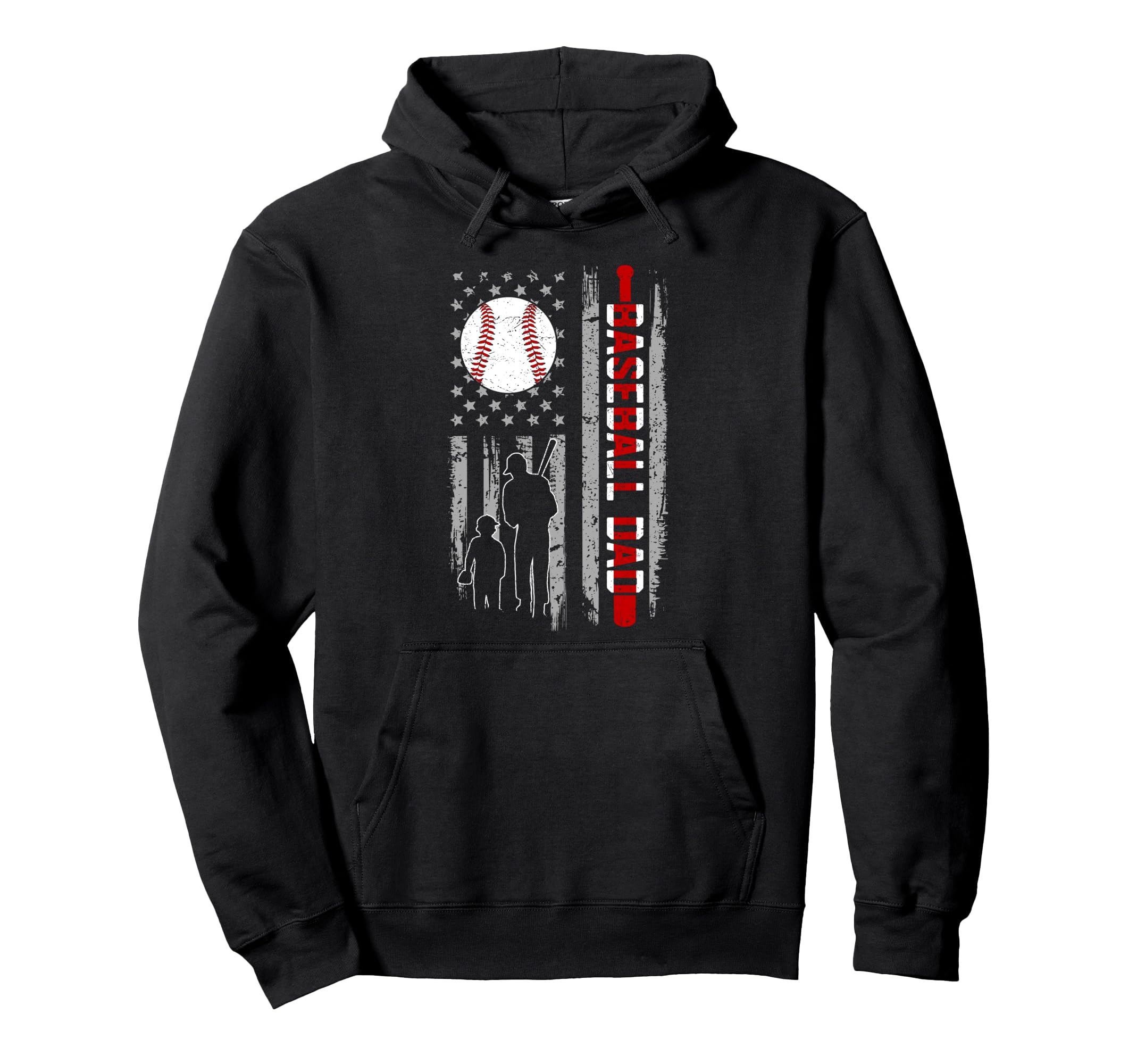 Fathers Day Usa Flag Patriotic Hoodie - Custom Art Print for Adults - T-Shirt, Sweatshirt, Hoodie