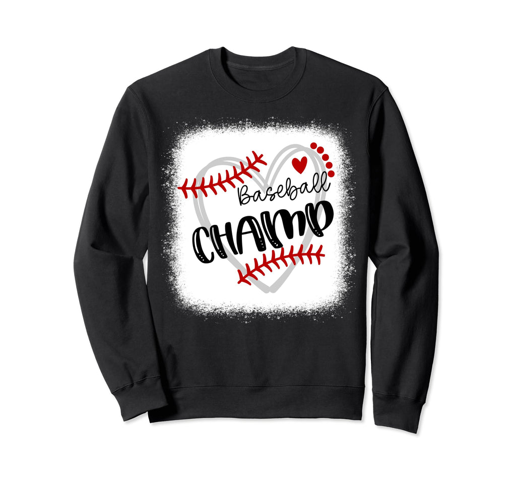 Personalized Baseball Heart Champ Sweatshirt - Fun Novelty Design Unisex - T-Shirt, Sweatshirt, Hoodie