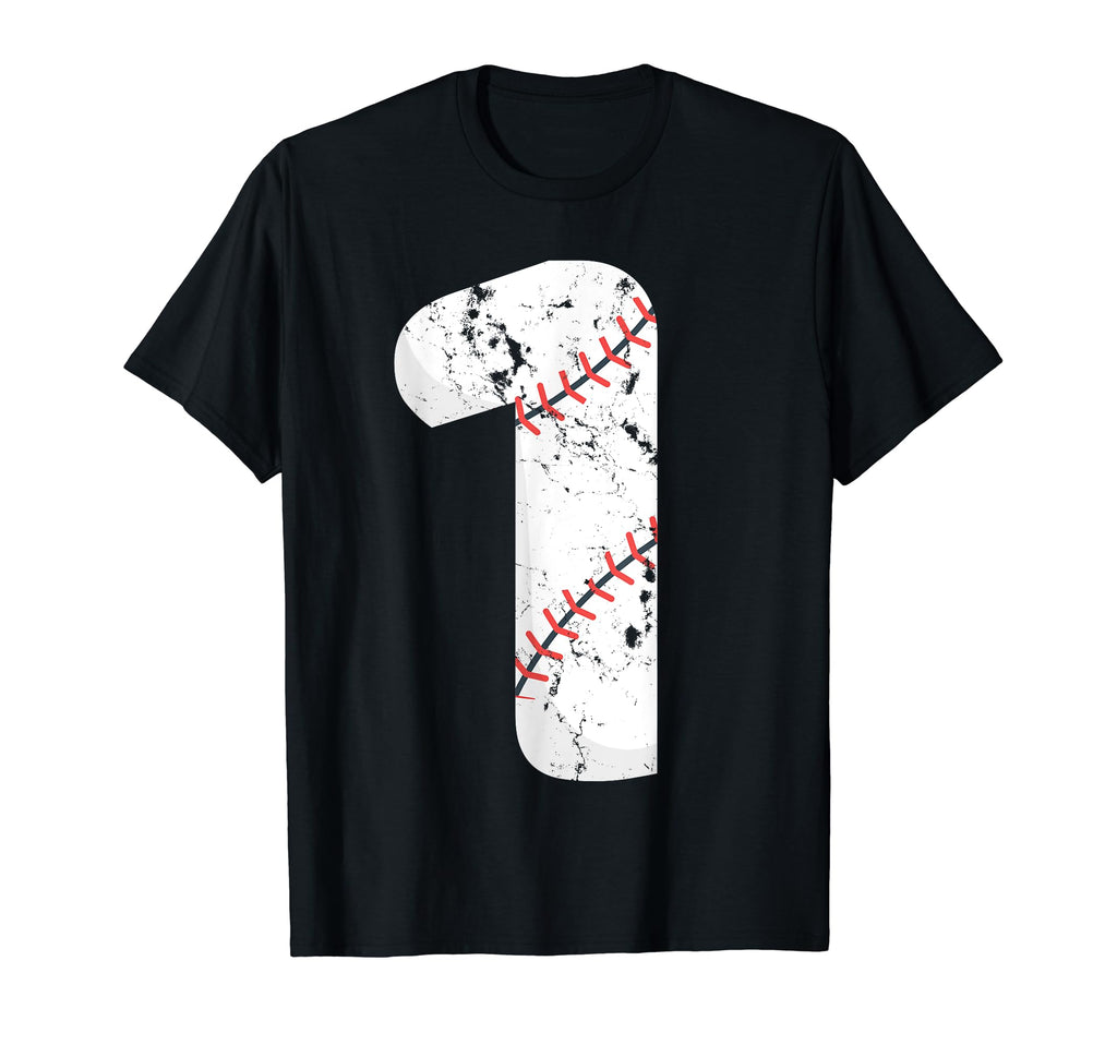 Number 1 Baseball Distressed Team T-Shirt - Aesthetic Graphic Men Women - T-Shirt, Sweatshirt, Hoodie