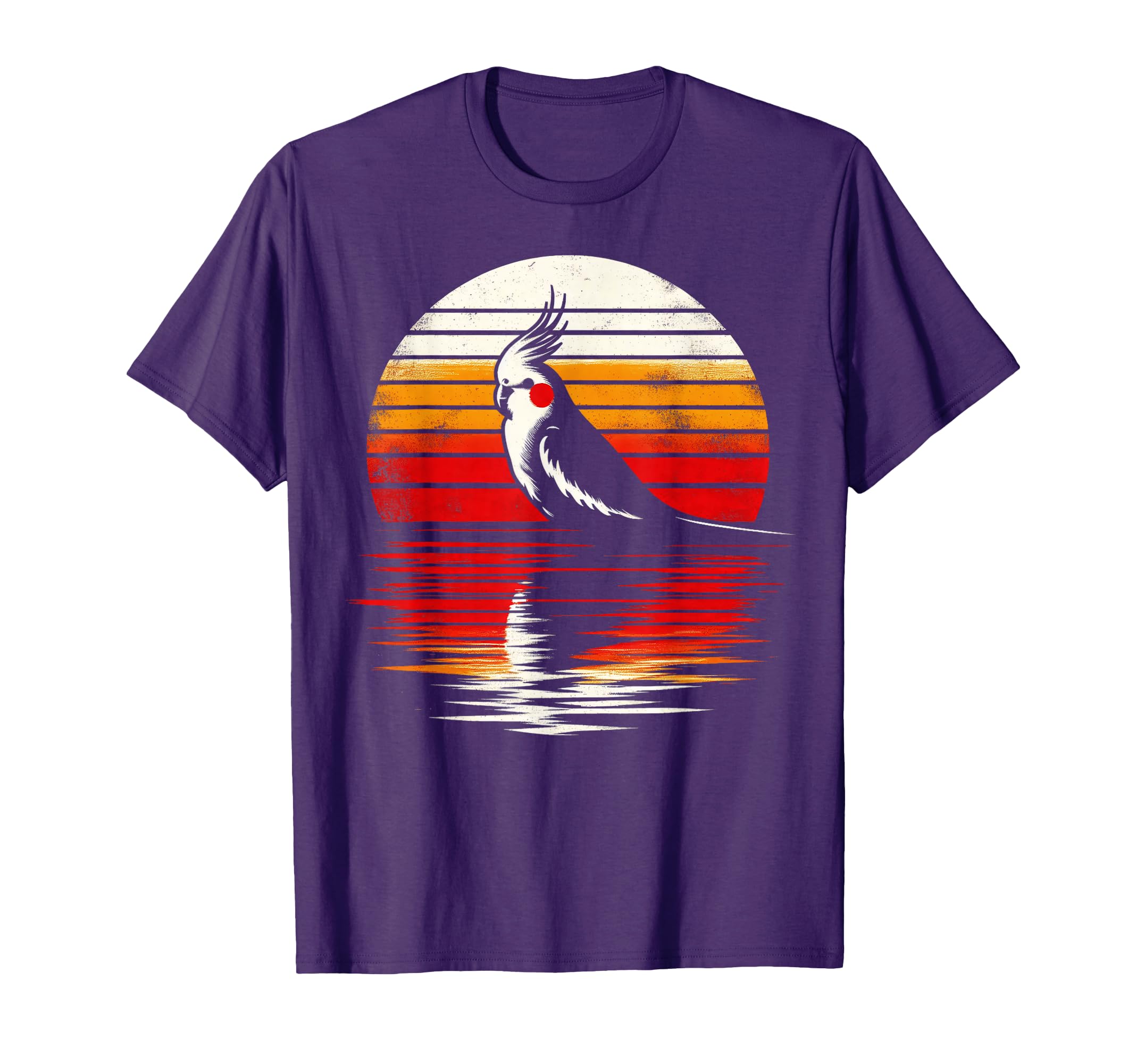 Cockatiel Bird Sunset Safari 70S T-Shirt - Unique Graphic for Adults - T-Shirt, Sweatshirt, Hoodie