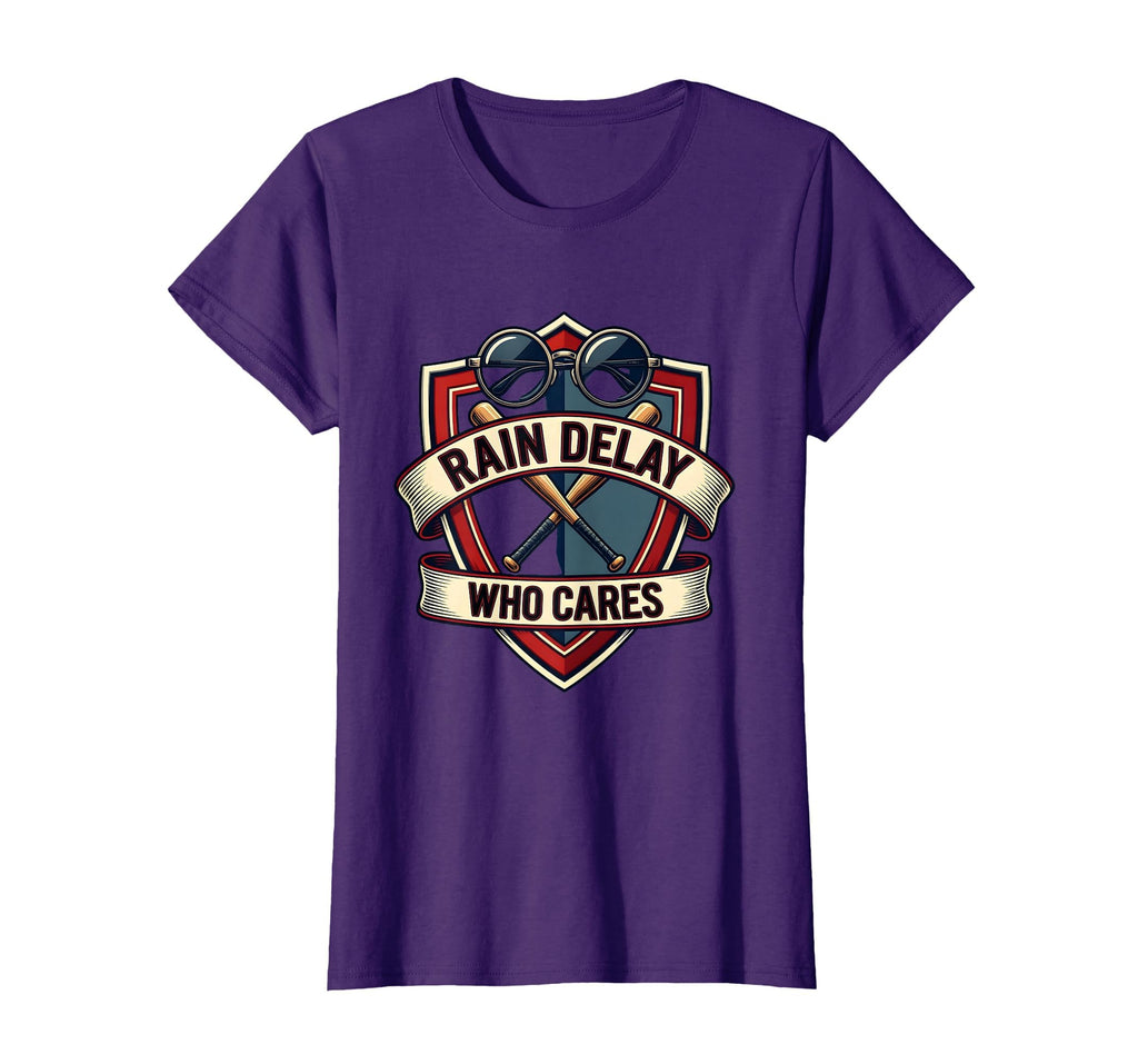 Rain Delay Who Cares Baseball Mom T-Shirt - Trendy Graphic Men Women - T-Shirt, Sweatshirt, Hoodie