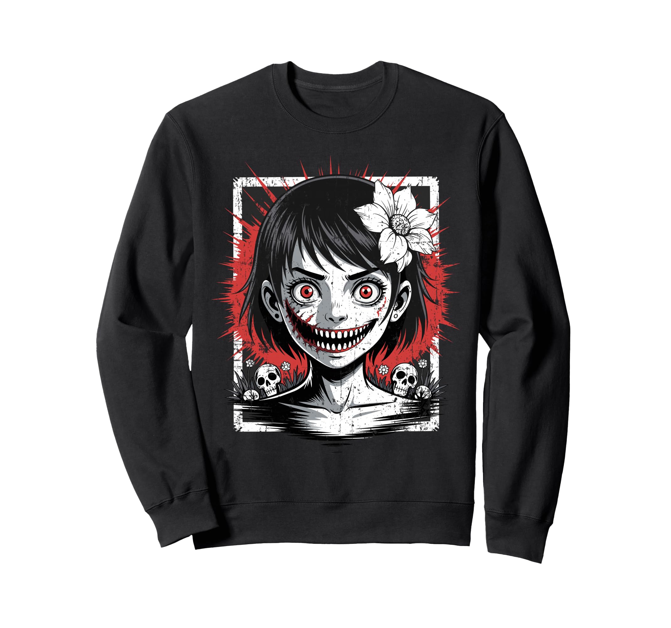 Japanese Horror Anime Manga Japan Sweatshirt - Custom Art Print Men Women - T-Shirt, Sweatshirt, Hoodie