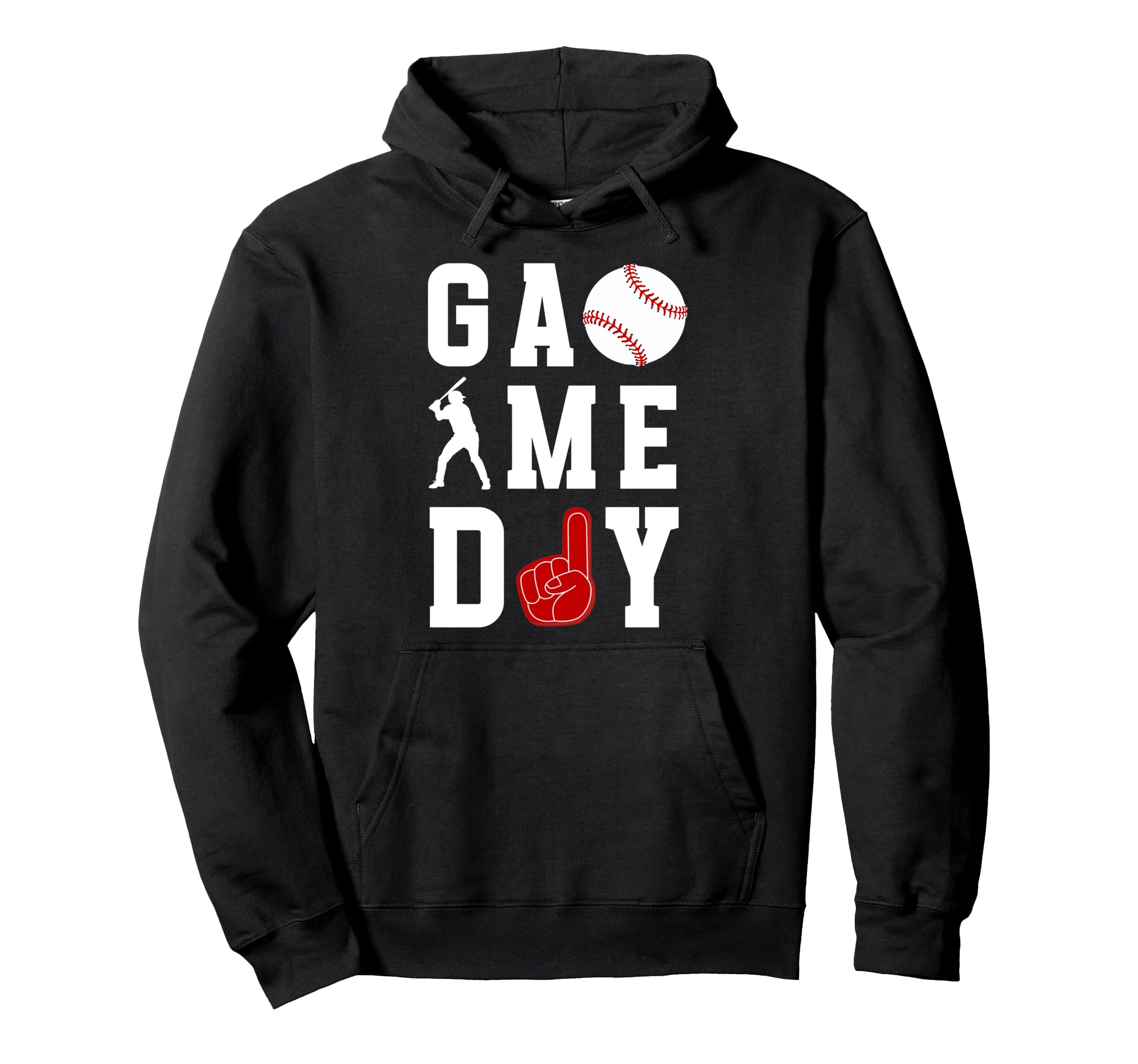 Game Day Baseball Funny Baseball Game Hoodie - Novelty Apparel for Adults - T-Shirt, Sweatshirt, Hoodie