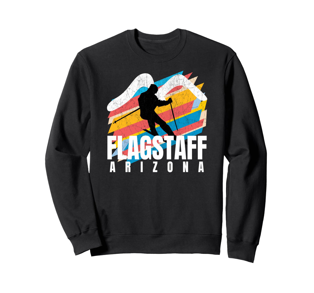 Ski Flagstaff Colourful Geometric Sweatshirt - Novelty Apparel Men Women - T-Shirt, Sweatshirt, Hoodie