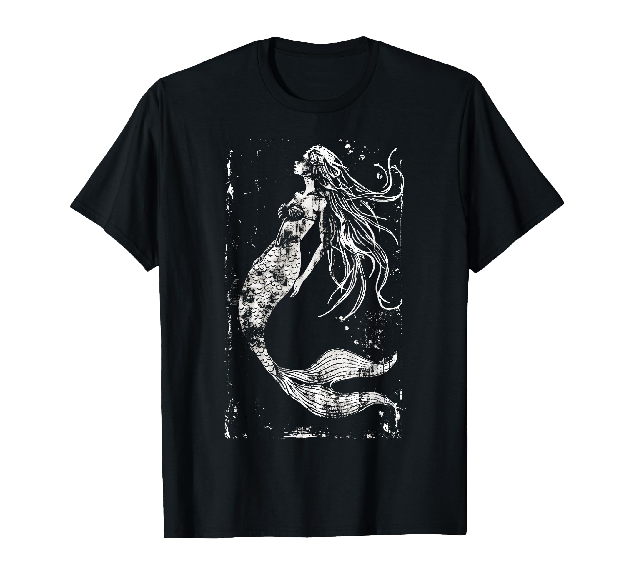 Mermaid Siren Grunge Alt Y2K Goth Gothic T-Shirt - Minimalist Print Unisex - T-Shirt, Sweatshirt, Hoodie