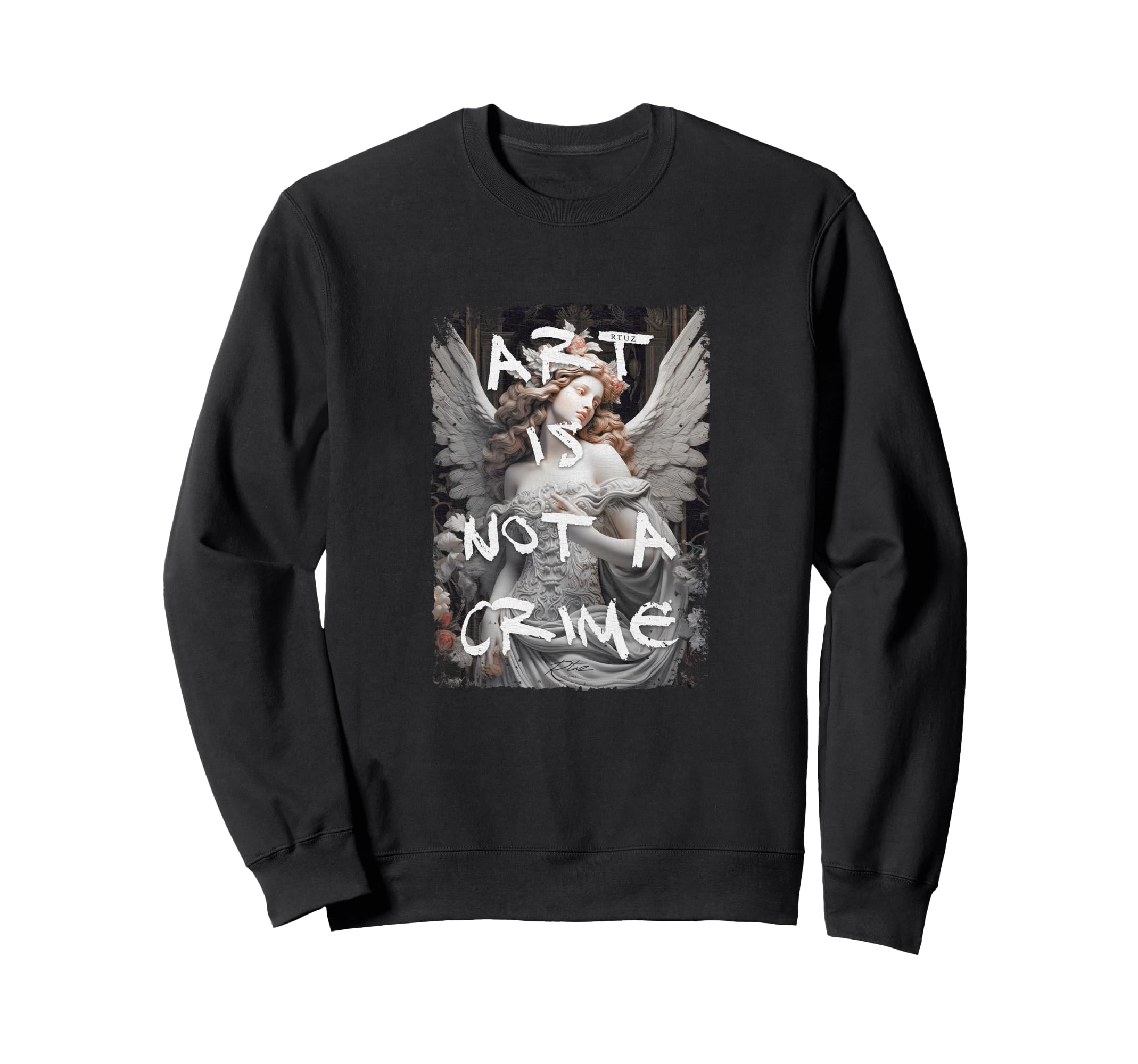 Aesthetic Streetwear Angel Sweatshirt - Casual Everyday Wear for Adults - T-Shirt, Sweatshirt, Hoodie