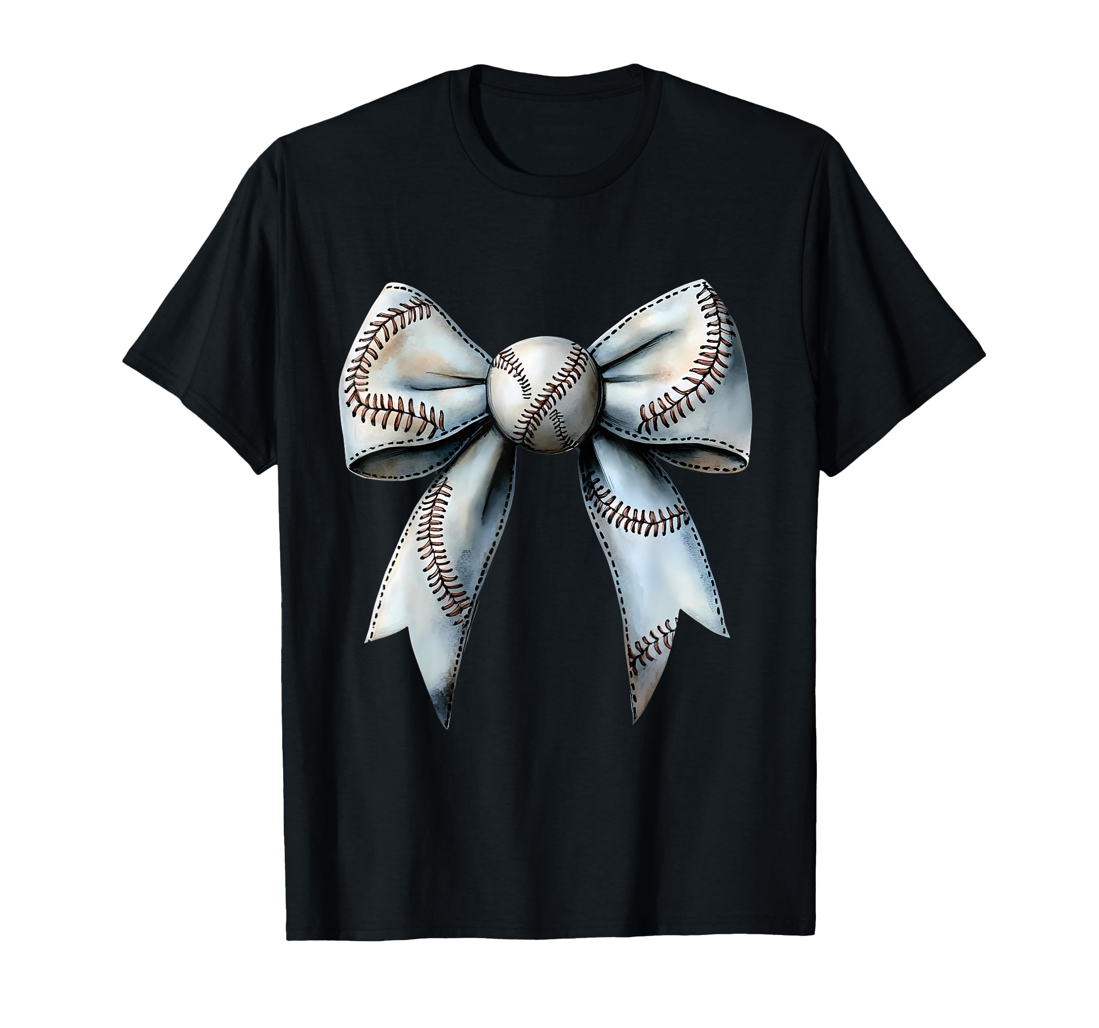 Baseball Coquette Bow Baseball Mom T-Shirt - Custom Art Print for Adults - T-Shirt, Sweatshirt, Hoodie