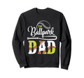 Ballpark Dad Baseball Softball Sweatshirt - Minimalist Print for Adults - T-Shirt, Sweatshirt, Hoodie