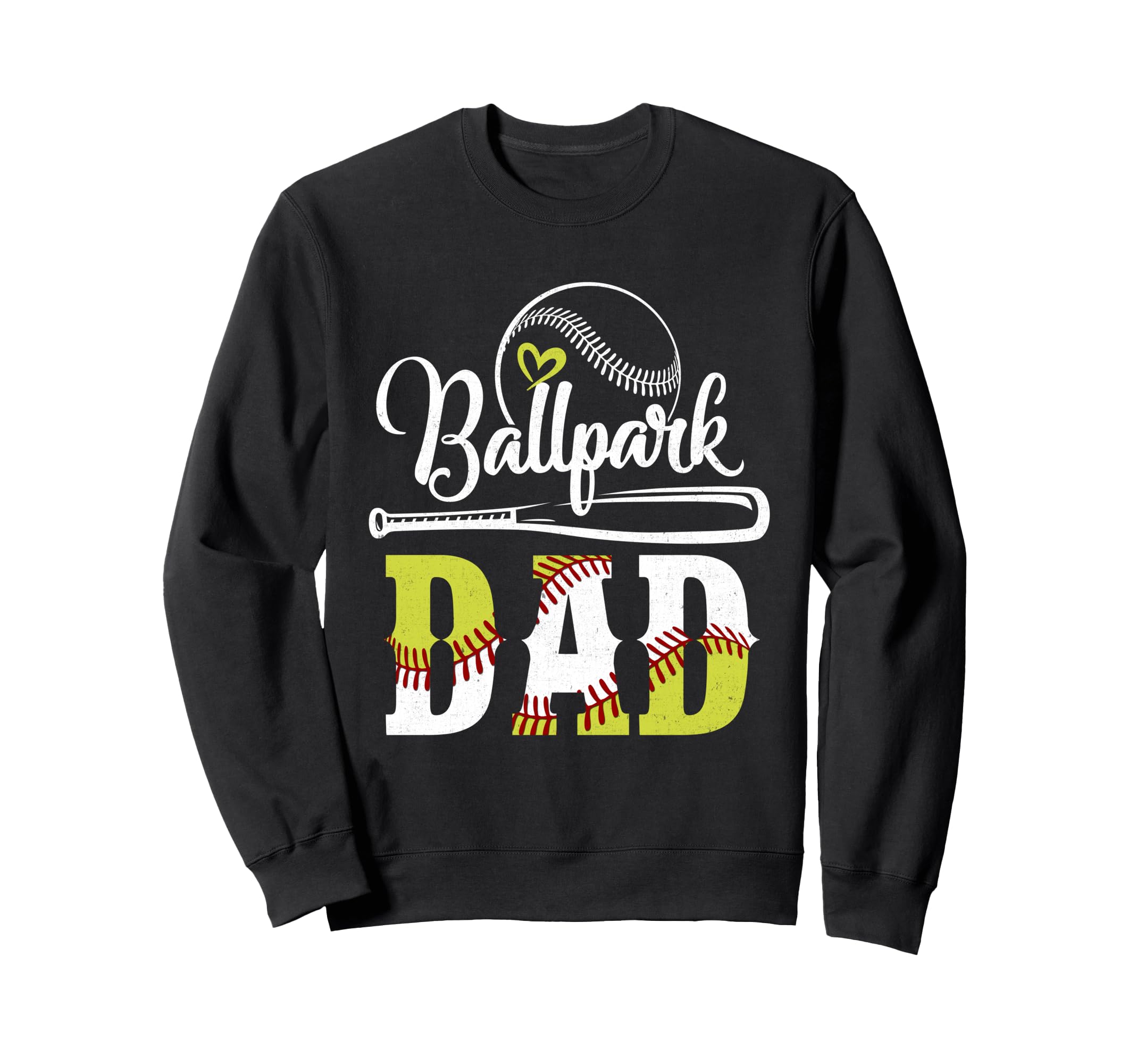 Ballpark Dad Baseball Softball Sweatshirt - Minimalist Print for Adults - T-Shirt, Sweatshirt, Hoodie