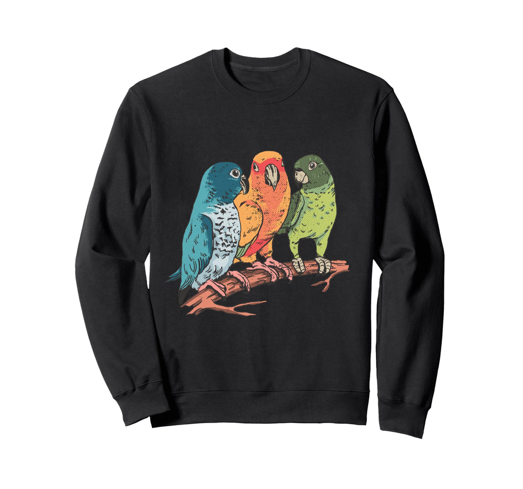 Parrots Distressed Parrot Sweatshirt - Unique Graphic Men Women - T-Shirt, Sweatshirt, Hoodie