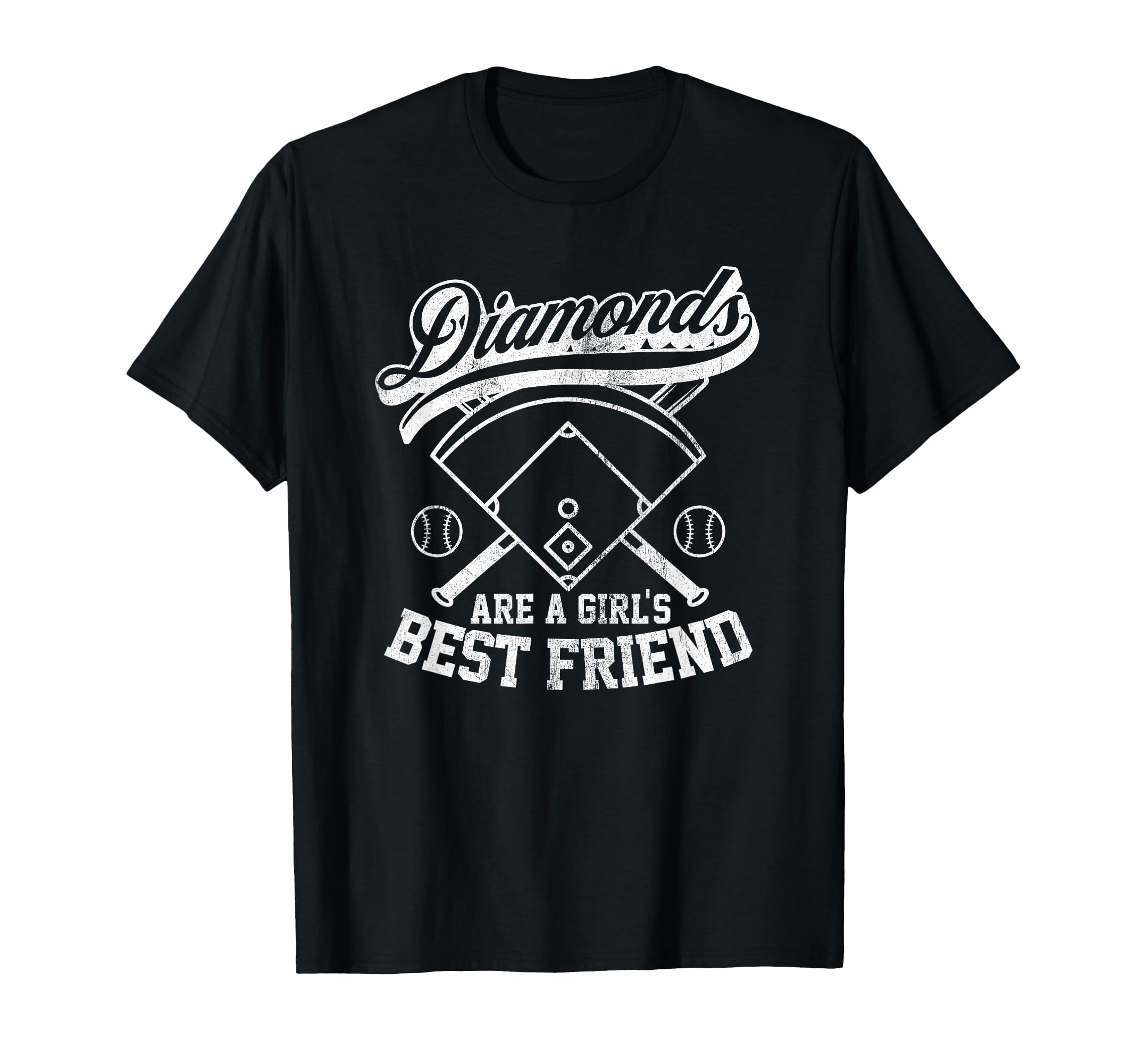 Diamonds Are Best Friend Baseball Fan T-Shirt - Unique Graphic for Adults - T-Shirt, Sweatshirt, Hoodie