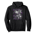 Y2K Grunge Skull Wings Star Purple 2000S Hoodie - Aesthetic Graphic Unisex - T-Shirt, Sweatshirt, Hoodie