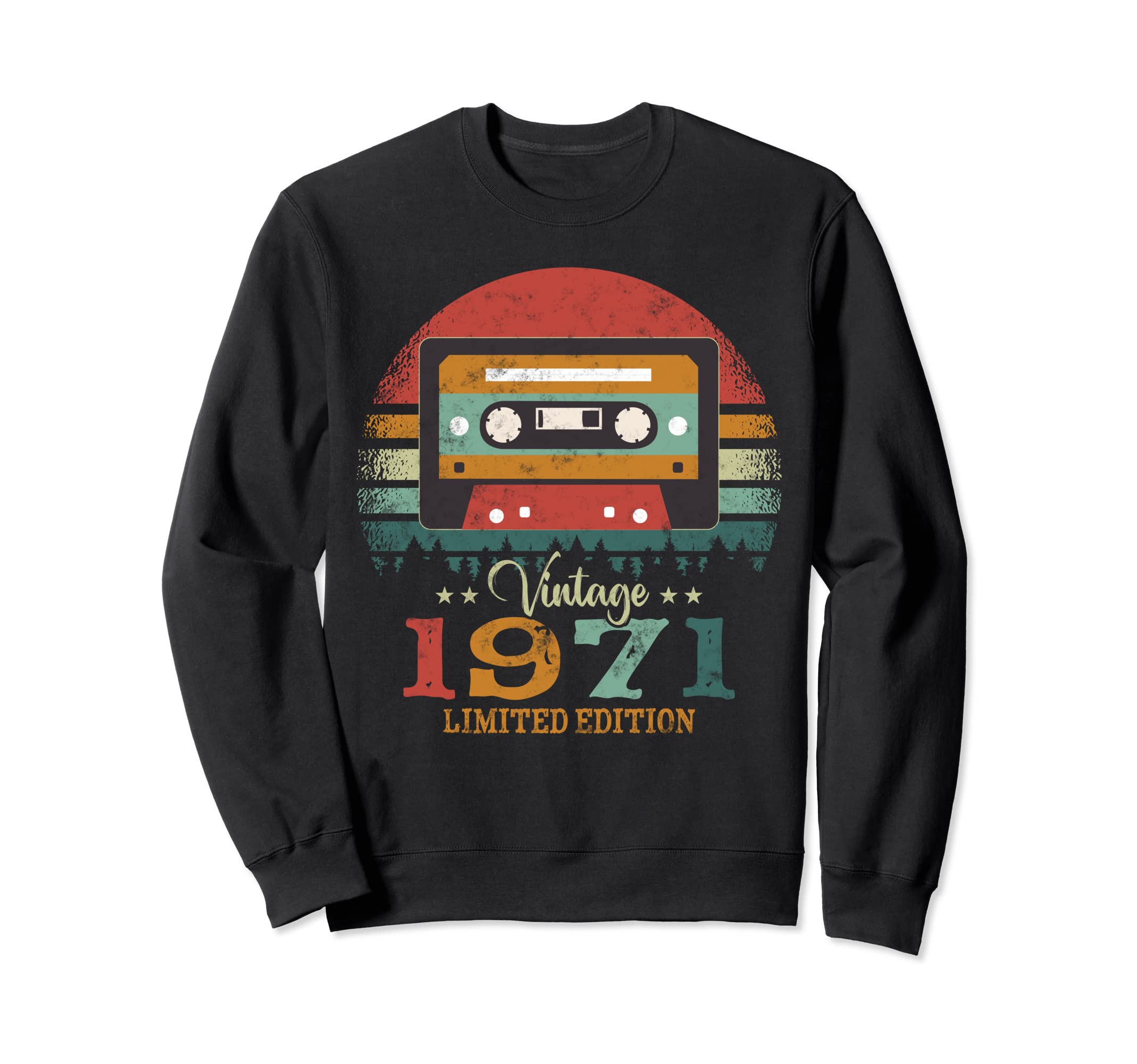 Cassette Tape 1971 Birthday Sweatshirt - Unique Graphic Men Women - T-Shirt, Sweatshirt, Hoodie