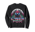 Cyber Fox Sunset Vaporwave Aesthetic Sweatshirt - Streetwear Style Unisex - T-Shirt, Sweatshirt, Hoodie