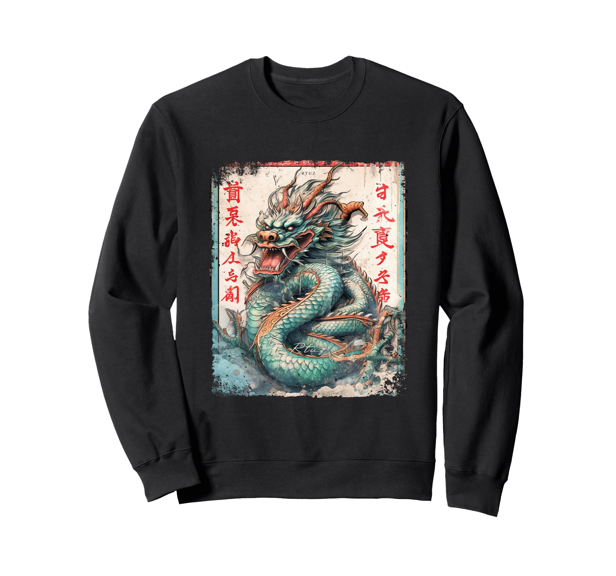 Aesthetic Dragon Streetwear Sweatshirt - Aesthetic Graphic Men Women - T-Shirt, Sweatshirt, Hoodie
