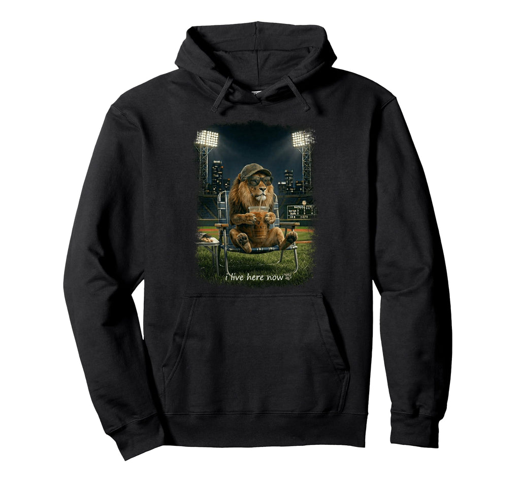 Funny Lion Ballfield Baseball Field I Hoodie - Streetwear Style Unisex - T-Shirt, Sweatshirt, Hoodie