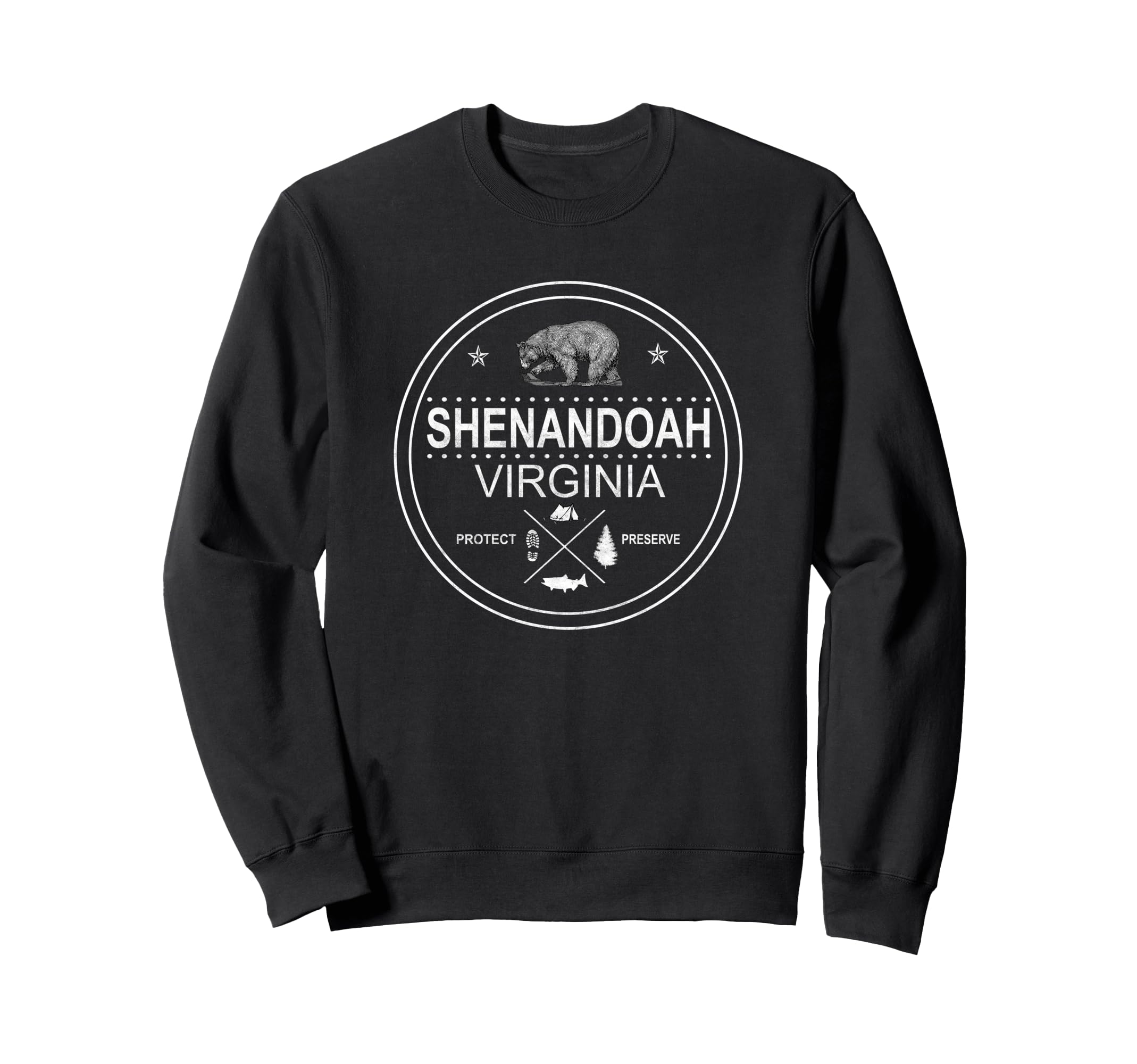 Shenandoah Virginia Distressed Gift Sweatshirt - Custom Art Print Unisex - T-Shirt, Sweatshirt, Hoodie