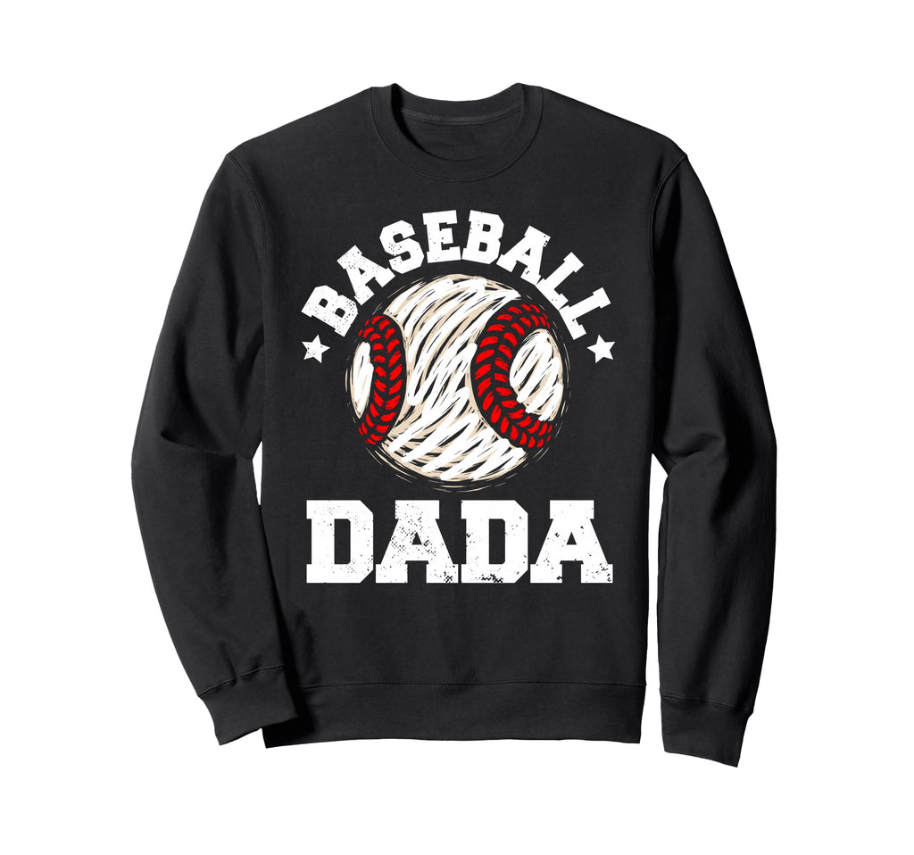 Baseball Dada Distressed Funny Baseball Sweatshirt - Trendy Graphic Unisex - T-Shirt, Sweatshirt, Hoodie