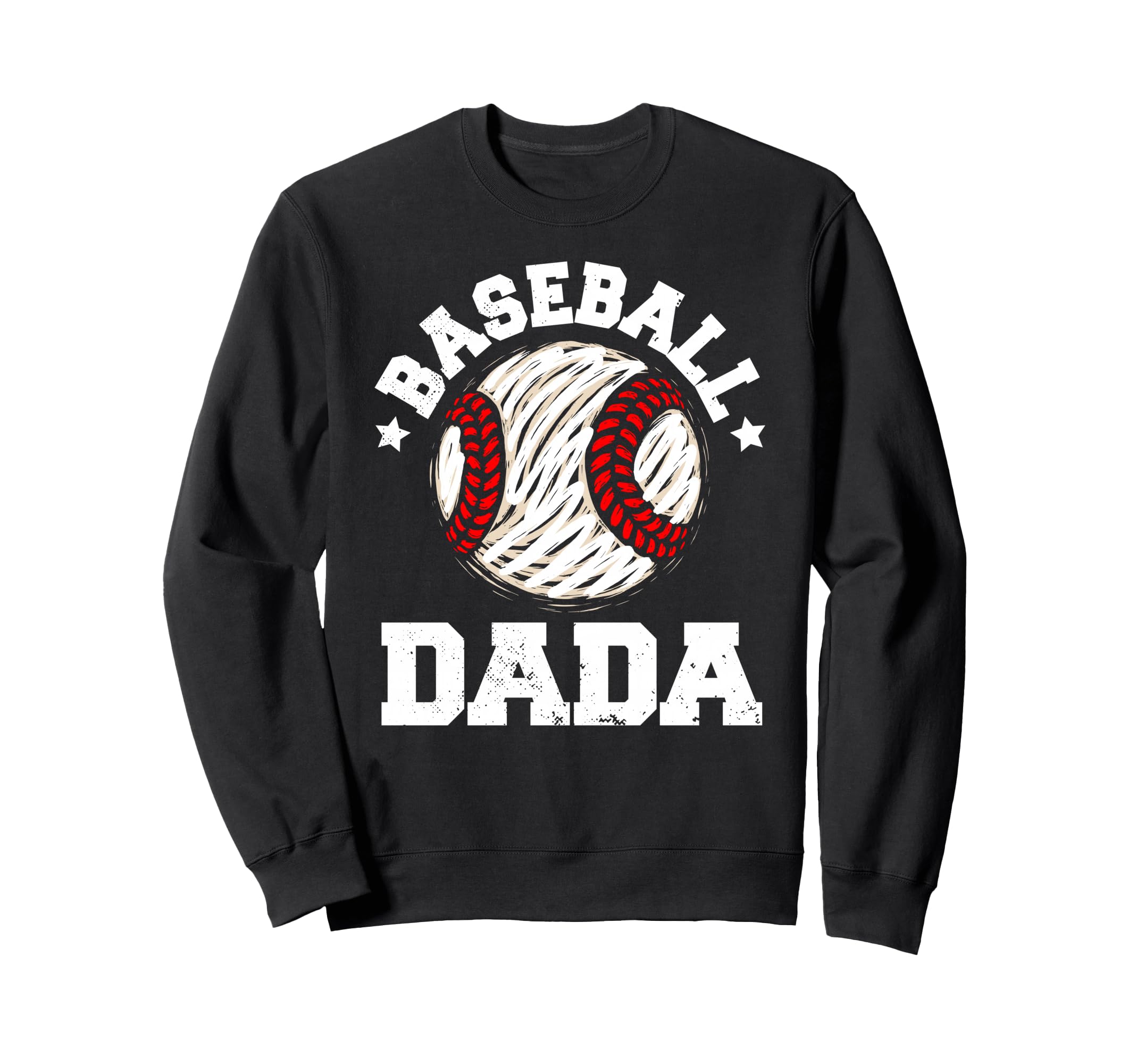 Baseball Dada Distressed Funny Baseball Sweatshirt - Trendy Graphic Unisex - T-Shirt, Sweatshirt, Hoodie