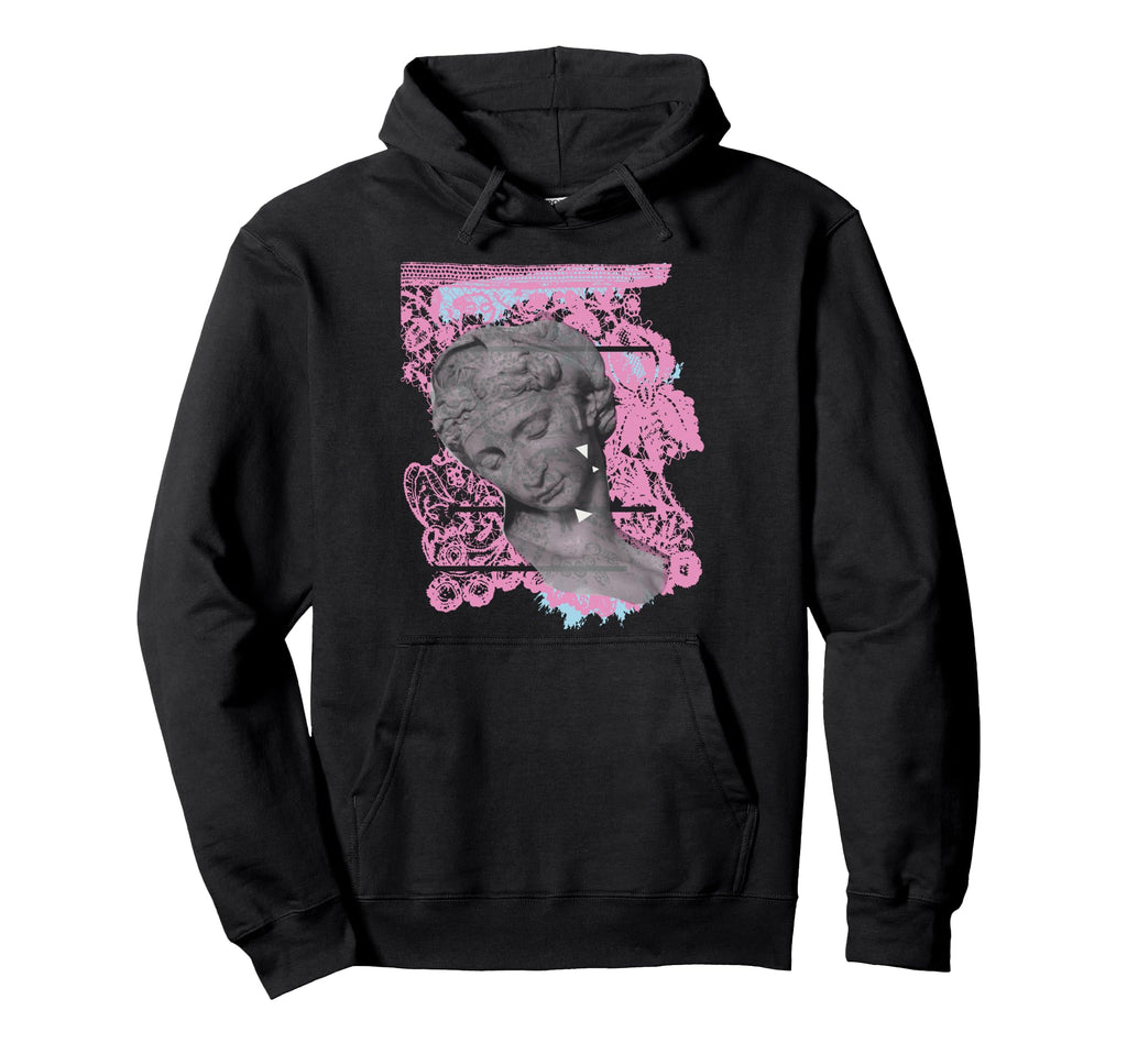 Vaporwave Aesthetic 80S 90S Greek Hoodie - Graphic Print for Adults - T-Shirt, Sweatshirt, Hoodie