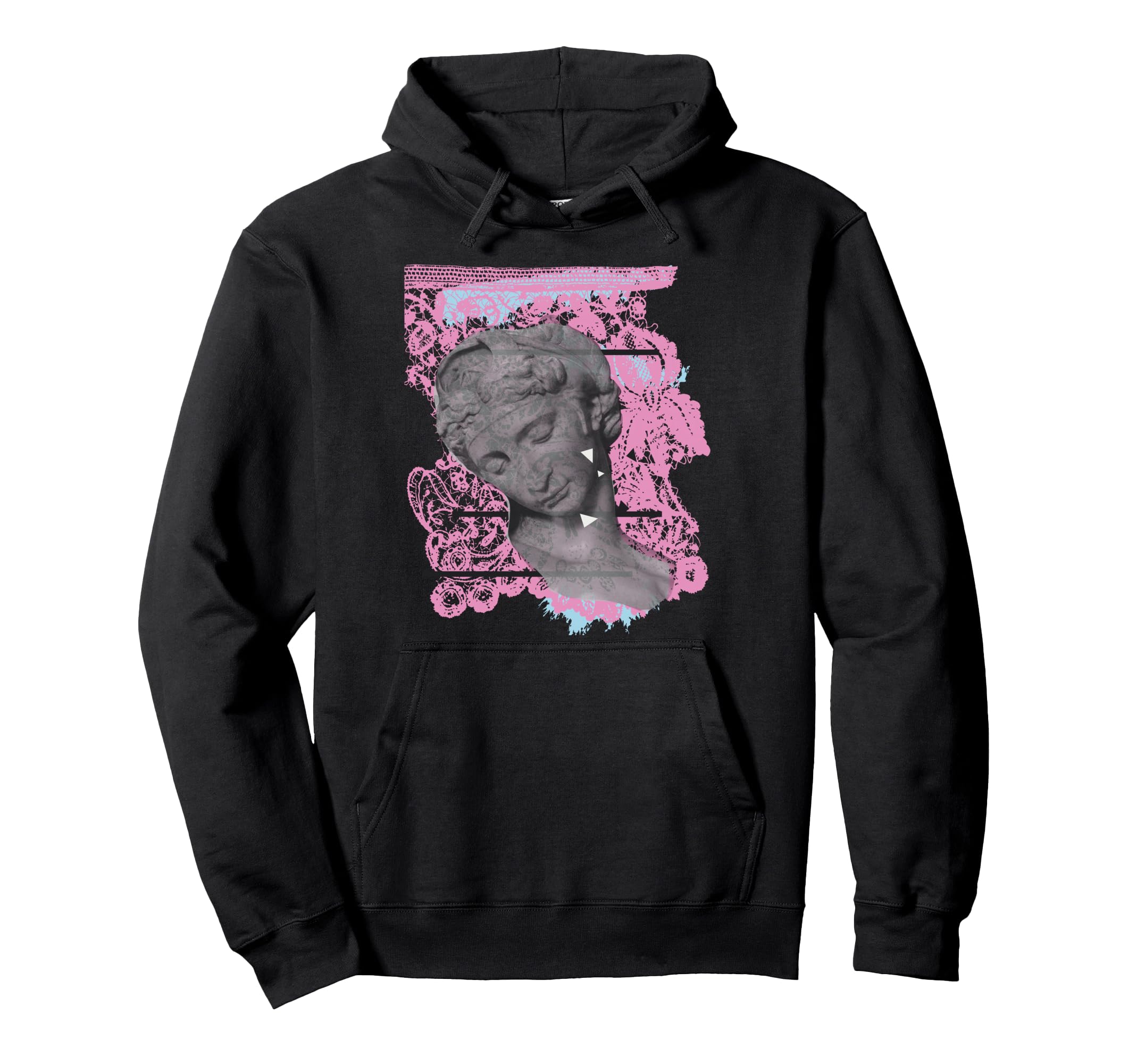 Vaporwave Aesthetic 80S 90S Greek Hoodie - Graphic Print for Adults - T-Shirt, Sweatshirt, Hoodie