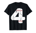 Number 4 Baseball Distressed Team T-Shirt - Streetwear Style for Adults - T-Shirt, Sweatshirt, Hoodie