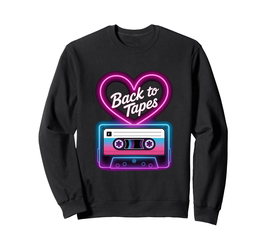Back To Tapes Cassette Mixtape Sweatshirt - Unique Graphic for Adults - T-Shirt, Sweatshirt, Hoodie