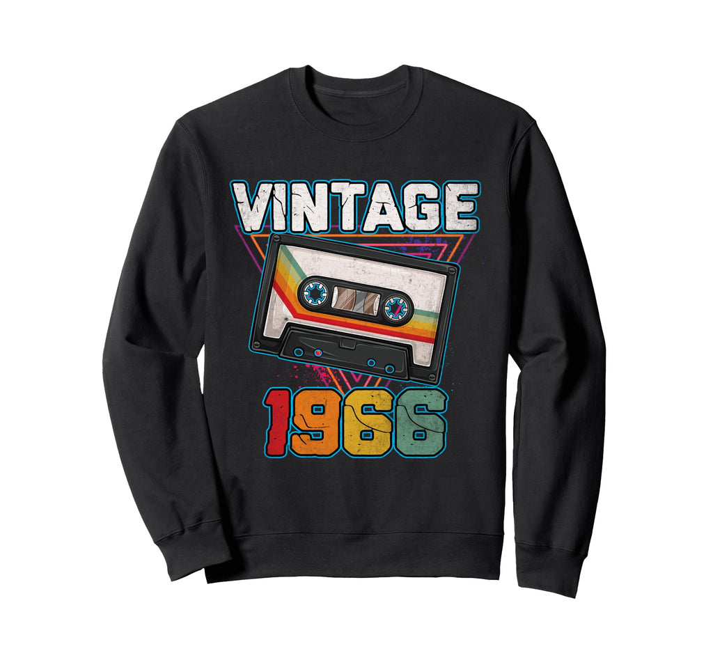 60 Years Old 1966 Cassette Tape Sweatshirt - Unique Graphic for Adults - T-Shirt, Sweatshirt, Hoodie