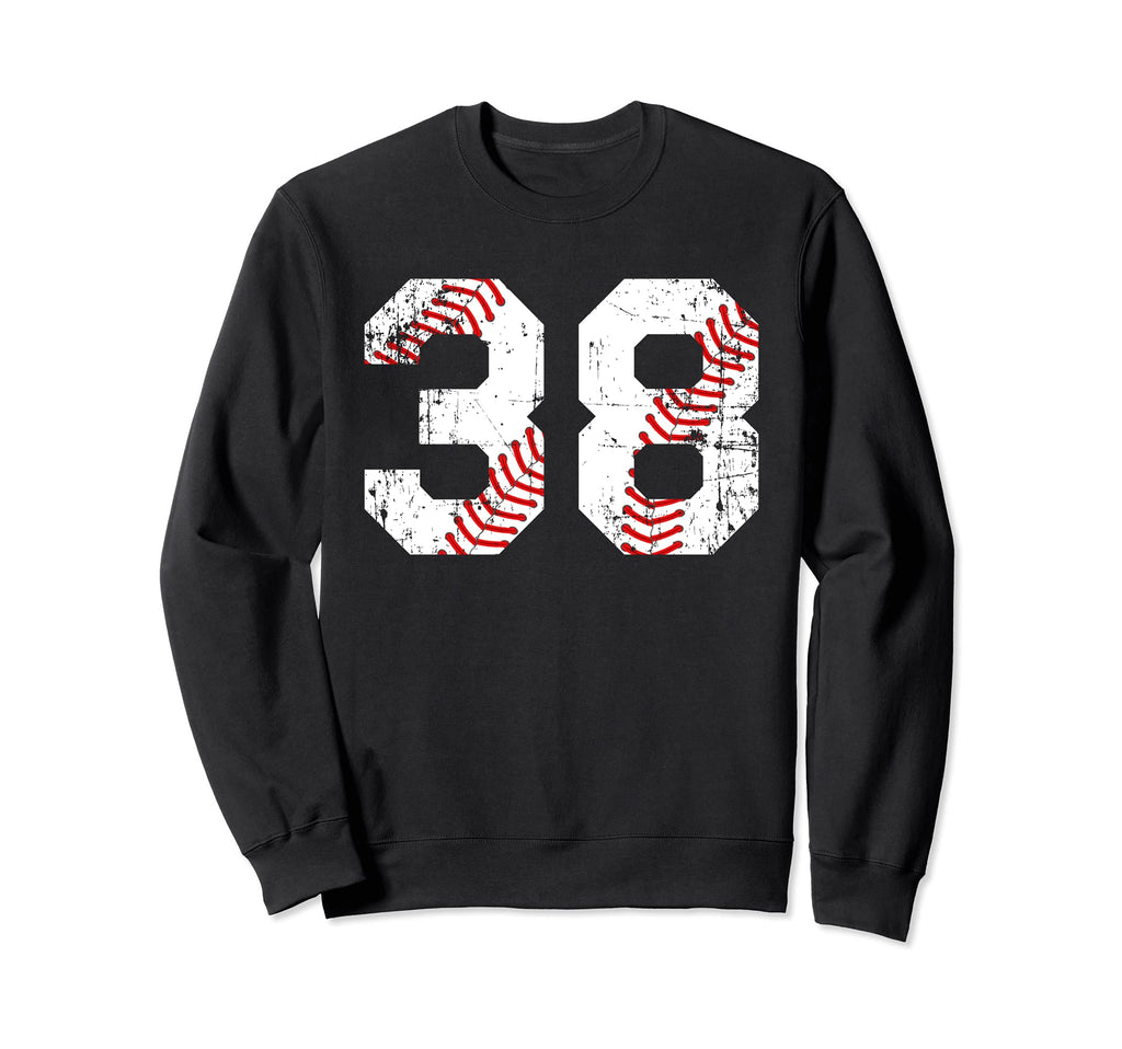 Baseball 38 Jersey Number Sweatshirt - Trendy Graphic Men Women - T-Shirt, Sweatshirt, Hoodie