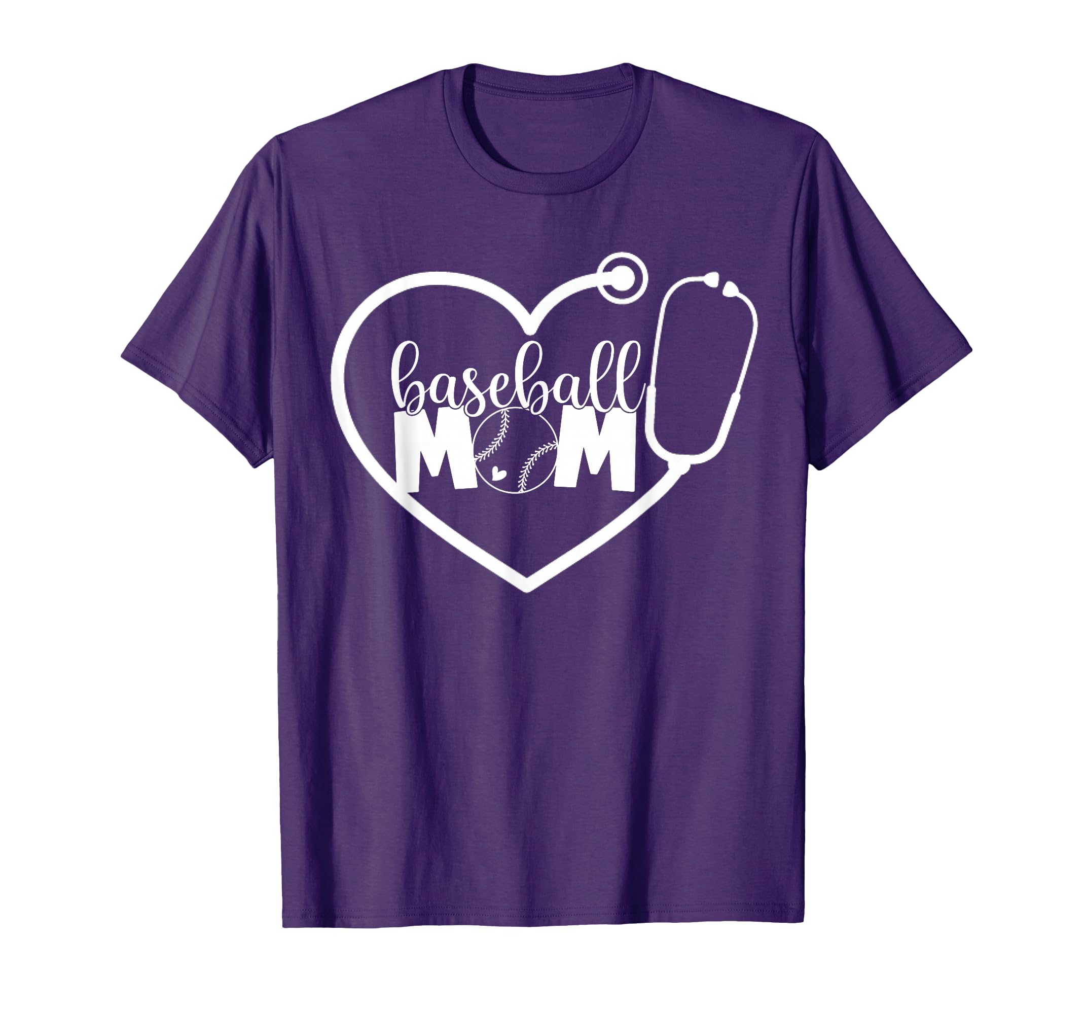 Nurse And Baseball Mom Stethoscope Rn T-Shirt - Custom Art Print Men Women - T-Shirt, Sweatshirt, Hoodie