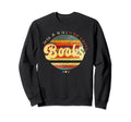 Just Who Loves Books Sunset Distressed Sweatshirt - Minimalist Print Unisex - T-Shirt, Sweatshirt, Hoodie