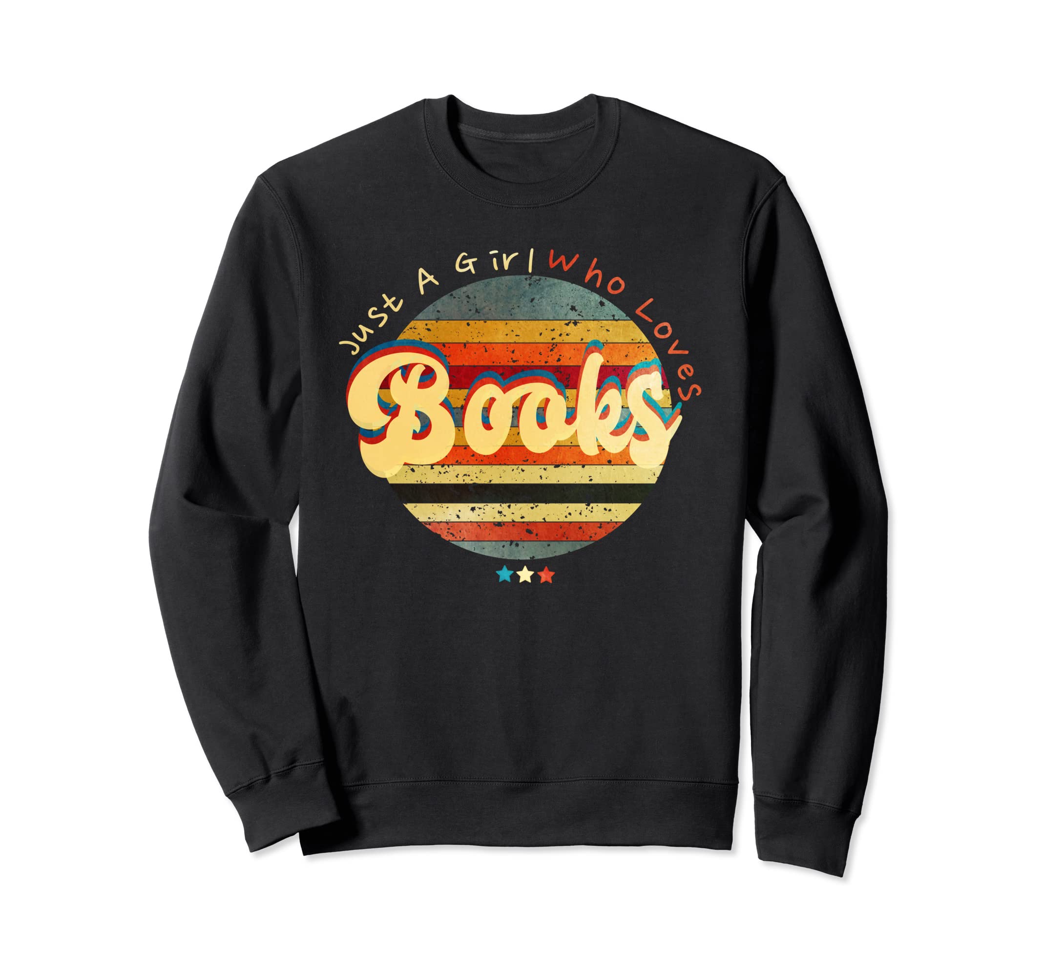 Just Who Loves Books Sunset Distressed Sweatshirt - Minimalist Print Unisex - T-Shirt, Sweatshirt, Hoodie