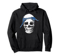 Hip Hop Skull Blue Do Rag Bandana Old Hoodie - Streetwear Style for Adults - T-Shirt, Sweatshirt, Hoodie