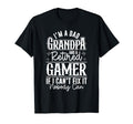 Dad Grandpa And Retired Gamer Funny T-Shirt - Minimalist Print Men Women - T-Shirt, Sweatshirt, Hoodie