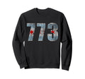 Chicago Flag 773 Distressed Sweatshirt - Casual Everyday Wear Unisex - T-Shirt, Sweatshirt, Hoodie