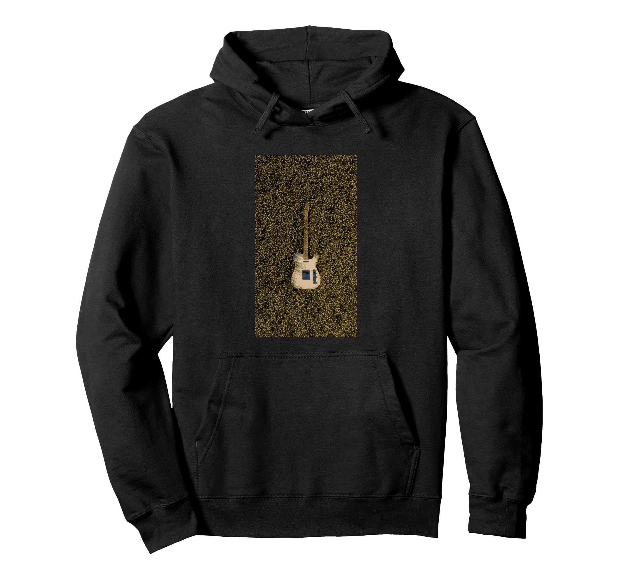 Rock Guitar Floral Music Vibes Collection Hoodie - Novelty Apparel Unisex - T-Shirt, Sweatshirt, Hoodie