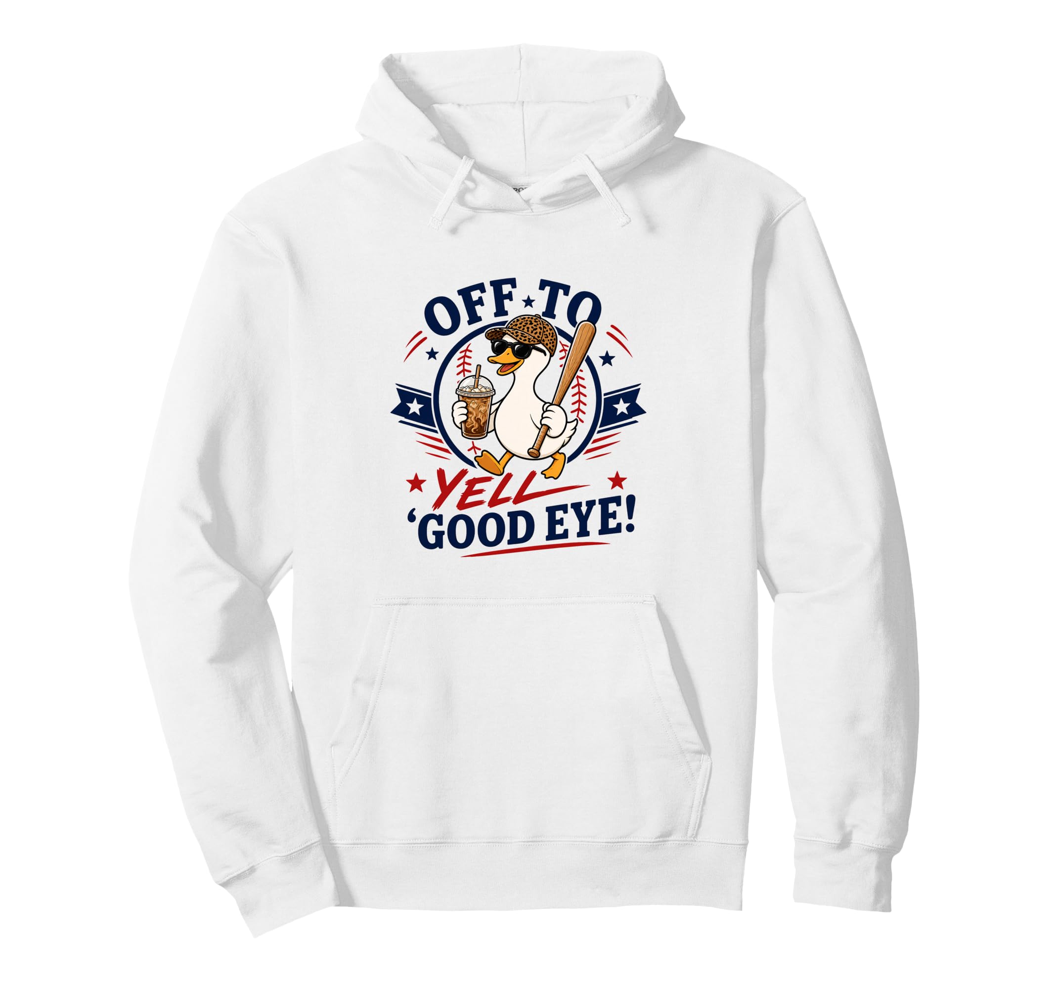 Off To Yell Good Eye Funny Goose Baseball Hoodie - Novelty Apparel Unisex - T-Shirt, Sweatshirt, Hoodie