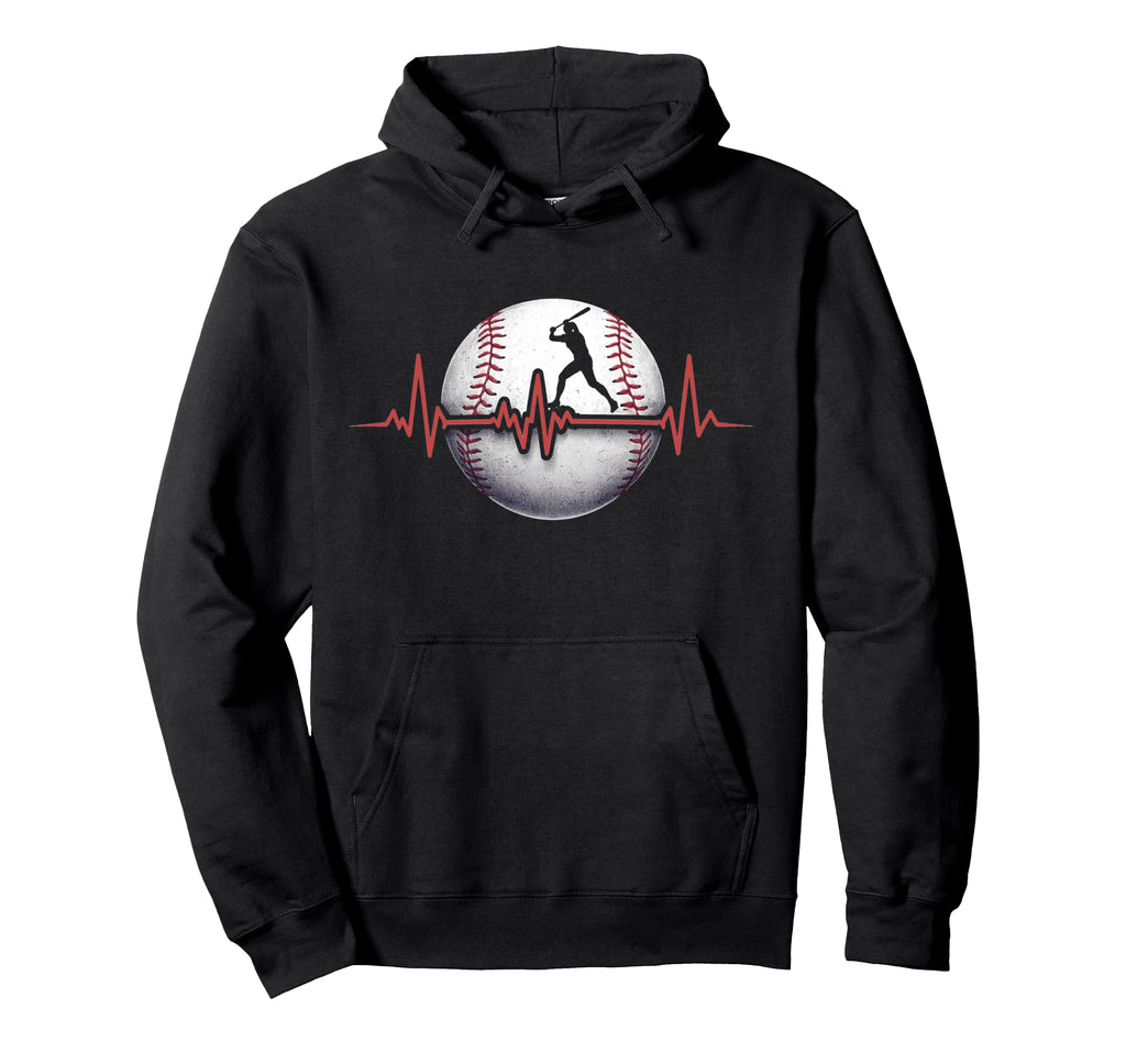 Heartbeat Baseball Hoodie - Streetwear Style Unisex - T-Shirt, Sweatshirt, Hoodie